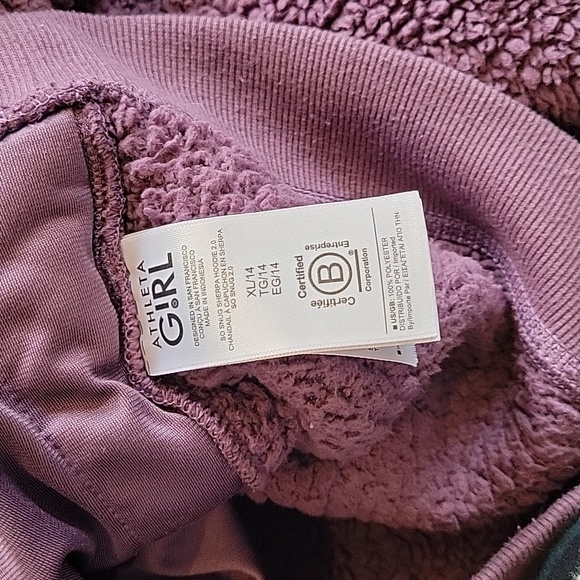 Athleta Girl Sherpa Hoodie, Purple - Picture 6 of 6